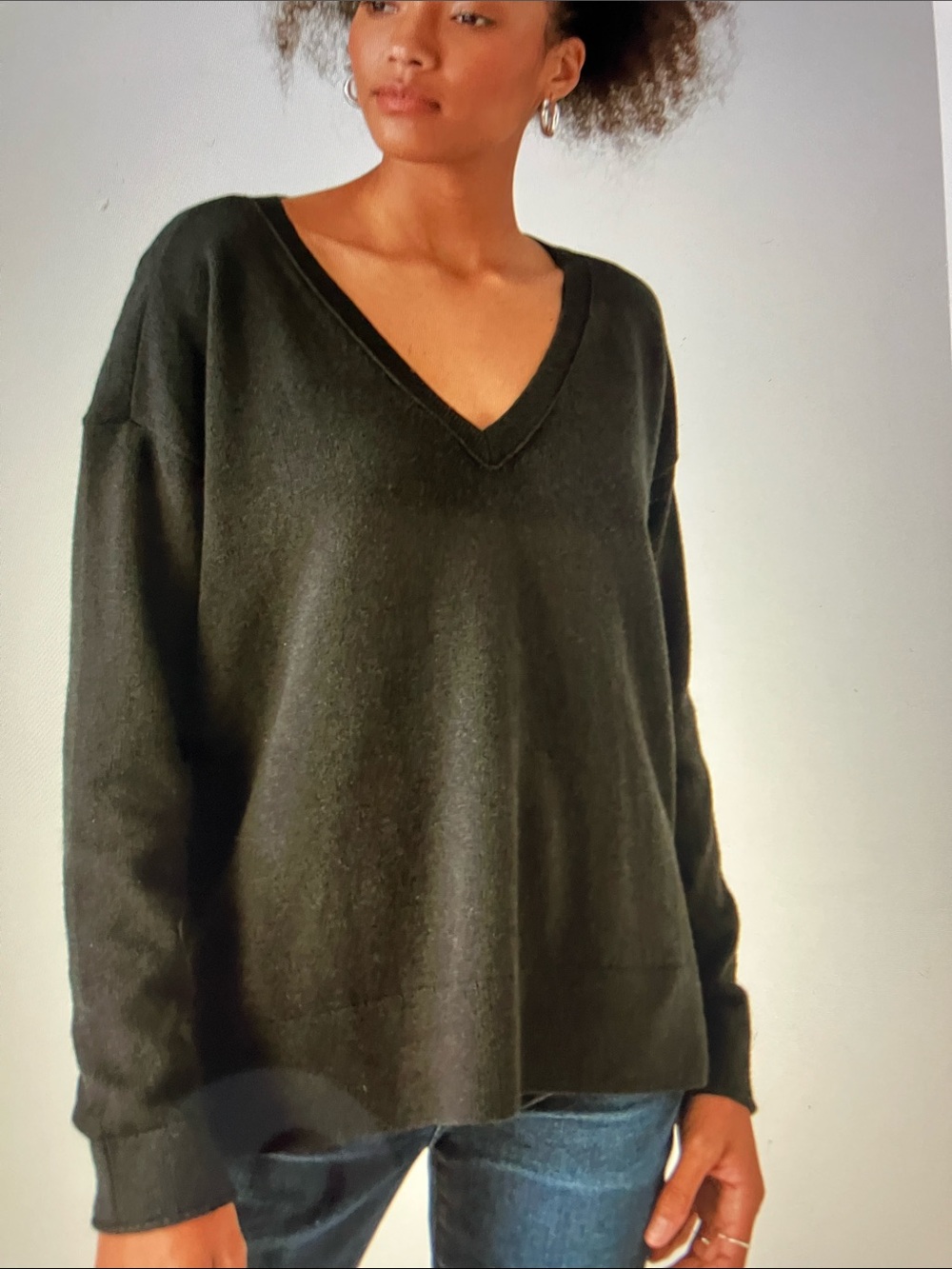 Lucky Brand black V-Neck Pullover Sweater